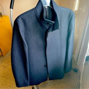 Theory Mens Houndstooth Print Wool Coat - Men’s M